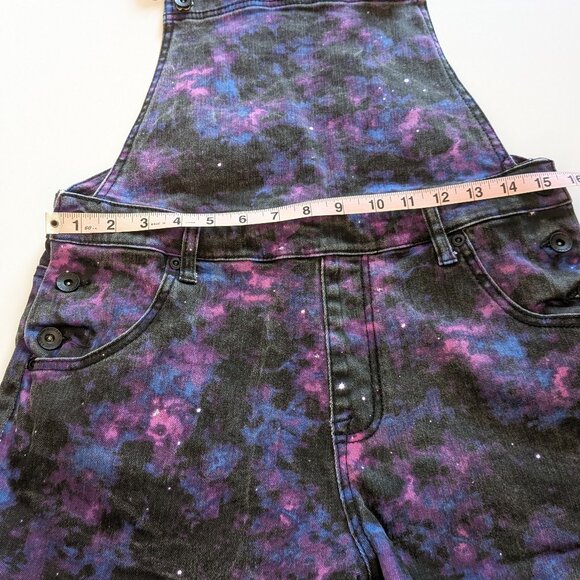 Outer Space Supernova Planetary Nebula Overall Shorts - Picture 6 of 7